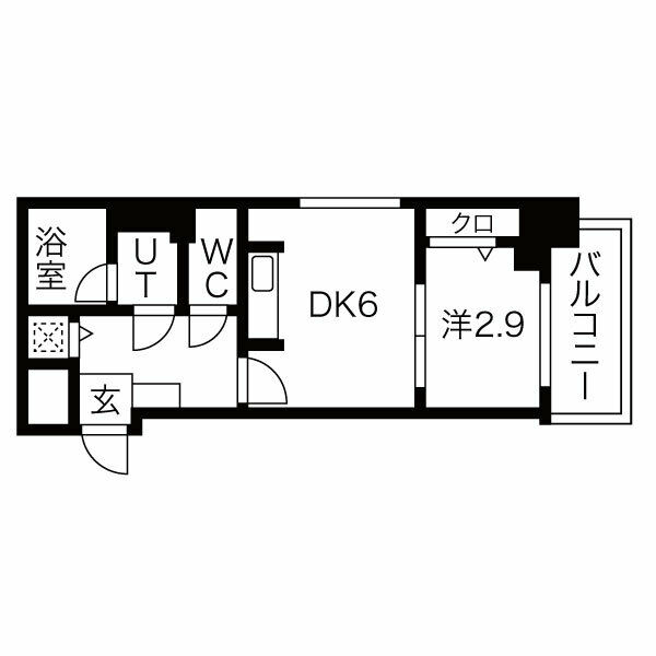 ライフフィールドなにわ本町リュエルの間取り