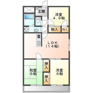 プロミネント四日市の間取り