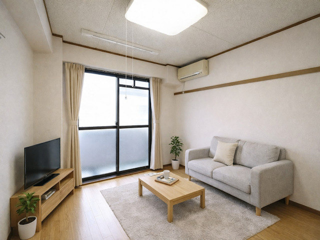 居室・リビング　CGで家具等を配置したもので家具等は含まれません。