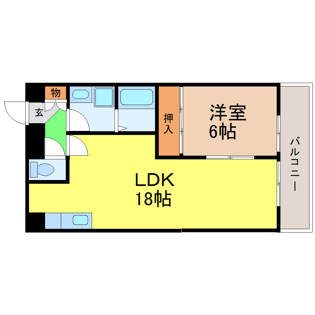 地下鉄鶴舞線 大須観音駅 徒歩7分 11階建 築29年の間取り写真