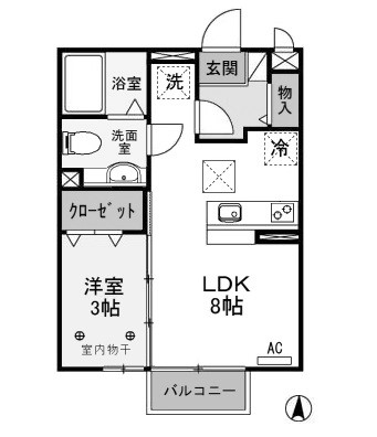 グリーンハイムAの間取り写真