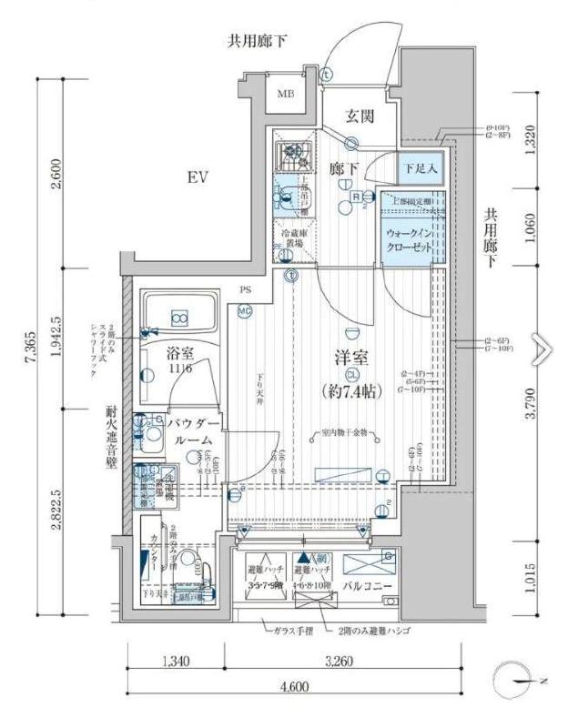 メインステージ新御徒町の間取り写真