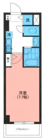 ＪＲ中央線 国分寺駅 徒歩2分 10階建 築24年の間取り写真