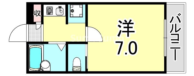 ハイツ湊川の間取り写真