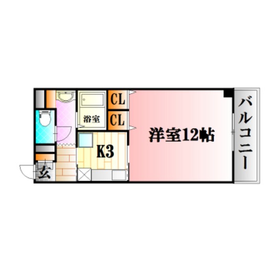 広島電鉄横川線 十日市町駅 徒歩3分 11階建 築26年の間取り写真
