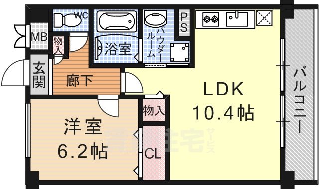 ＪＲ東海道本線 石山駅 徒歩7分 6階建 築18年の間取り写真