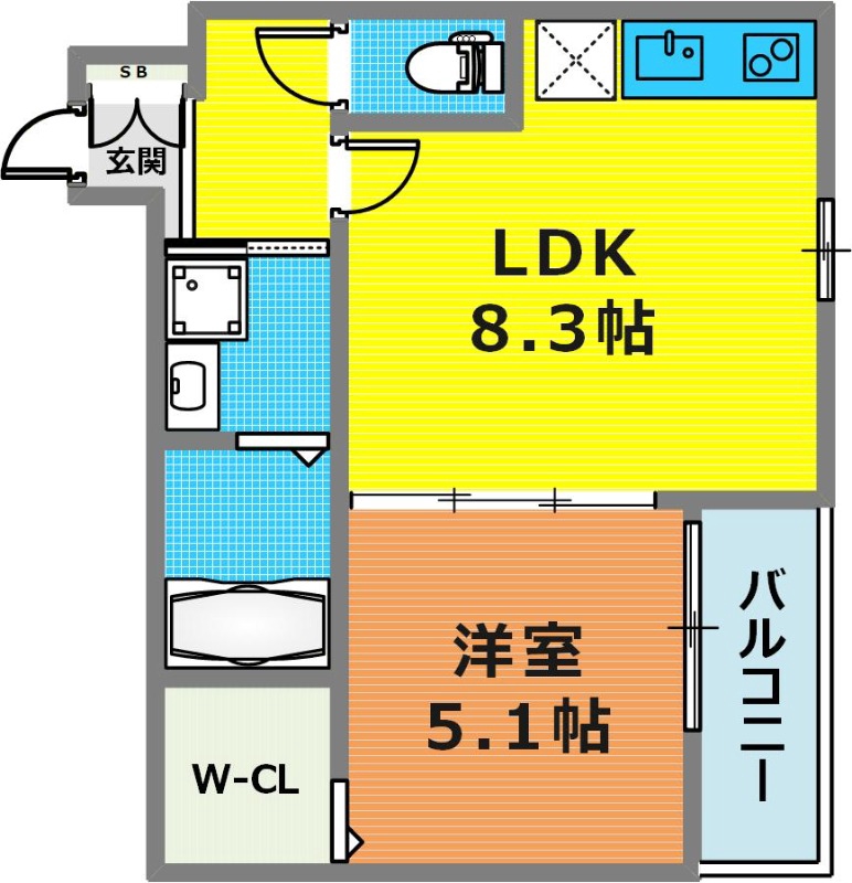 フジパレス神戸春日野道の間取り写真