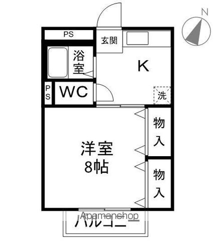 ＪＲ信越本線 今井駅 徒歩15分 2階建 築26年の間取り写真