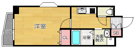 ＪＲ鹿児島本線 南福岡駅 徒歩13分 6階建 築23年の間取り写真