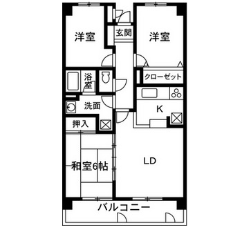 ダイアパレス県立女子大前の間取り