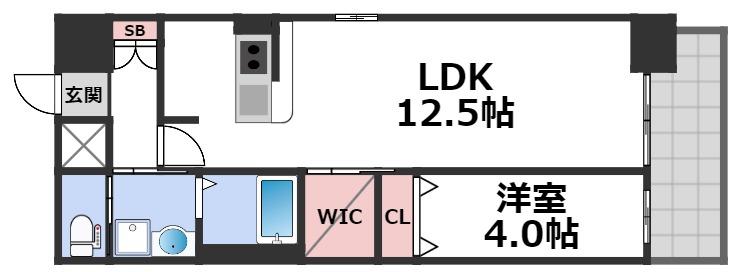 LaCASA玉造の間取り