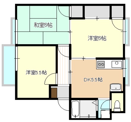 ビバライフ風呂ヶ迫Ｃ棟の間取り