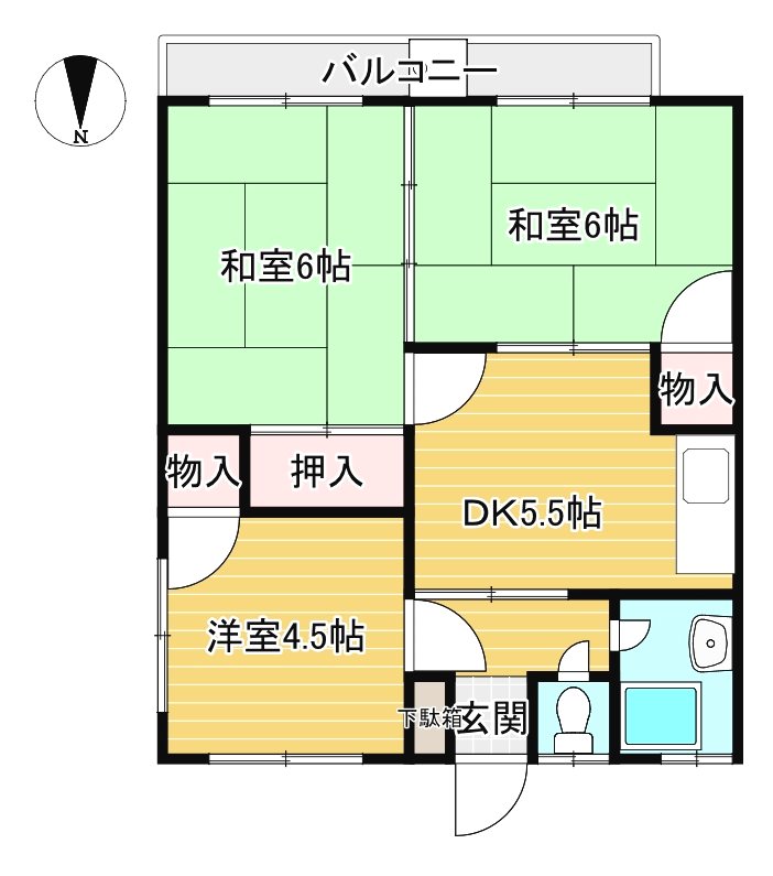 門田アパートの間取り