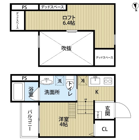 神戸市垂水区山手のアパートの間取り