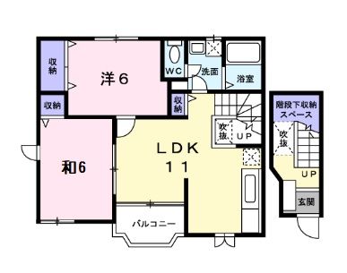 浜松市天竜区山東のアパートの間取り