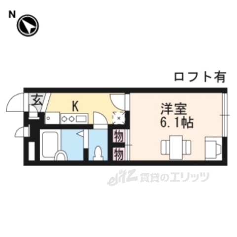 彦根市野瀬町のアパートの間取り