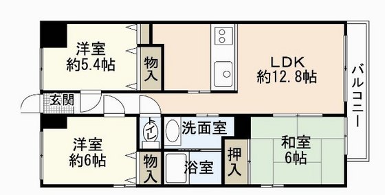 廿日市市地御前のアパートの間取り