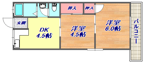 六甲台マンションの間取り