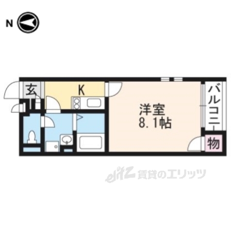 乙訓郡大山崎町字円明寺のアパートの間取り