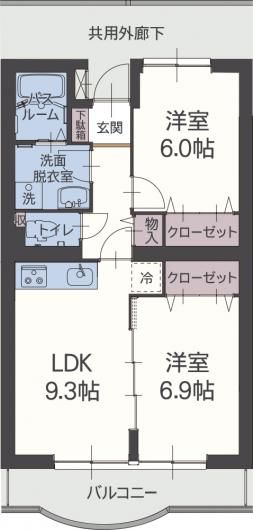 ソレアード・Sの間取り