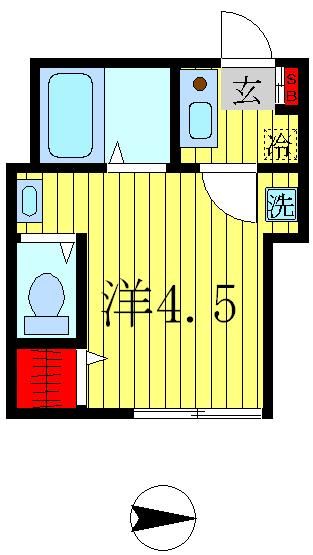 足立区千住仲町のアパートの間取り