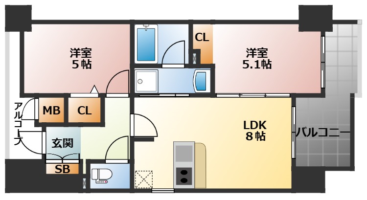 エステムプラザ難波EASTIIブレスト_間取り_0