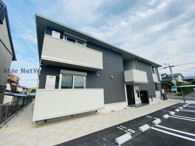 熊本市北区清水新地のアパートの建物外観