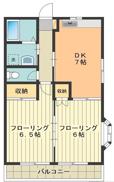 西多摩郡瑞穂町箱根ケ崎西松原のアパートの間取り