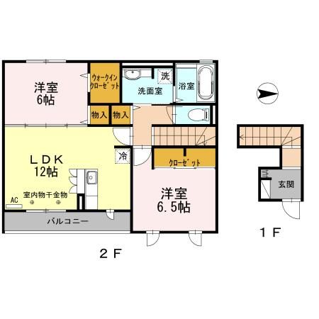 【府中市小柳町のアパートの間取り】