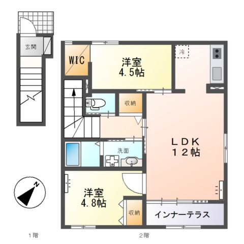 フロレゾン柏～Floraison Kashiwa～の間取り