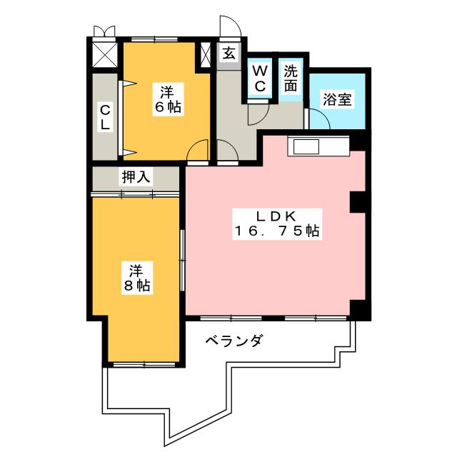 ＯＳ・ＳＫＹサンメイトの間取り