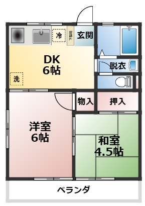 コーポ東原の間取り