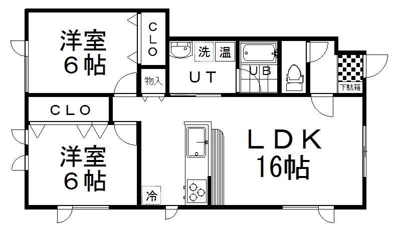 城山渡邊邸１Ｆの間取り