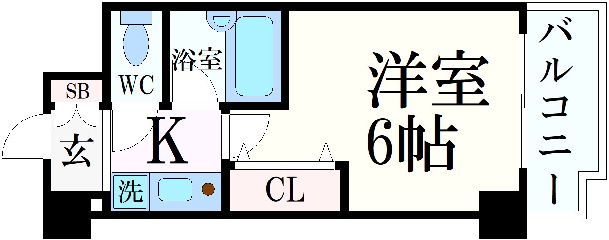 エスリード三宮フラワーロードの間取り