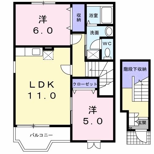 パインヒル石井　Ｂの間取り