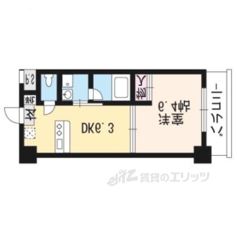 京都市下京区西七条掛越町のマンションの間取り