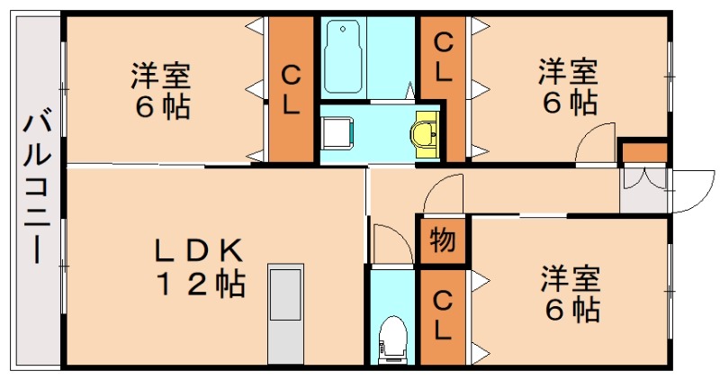 北九州市八幡西区香月西のマンションの間取り