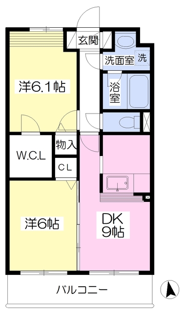 高槻市宮田町のマンションの間取り