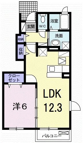 【メゾンソレイユの間取り】