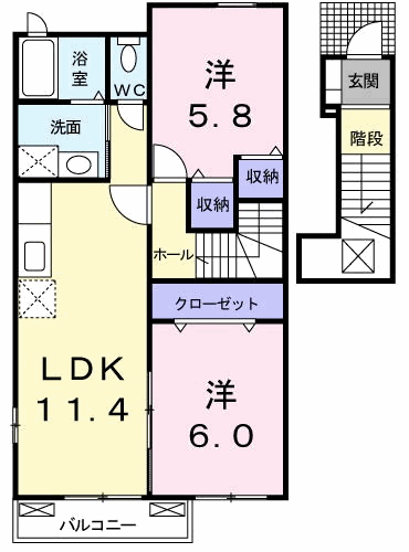 ニュー　シャトーＢの間取り