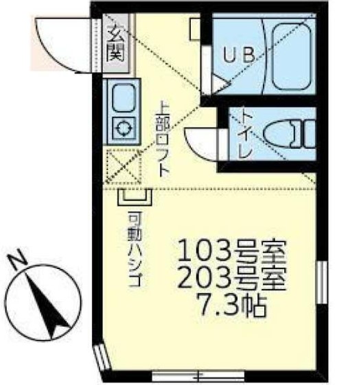 ユナイト弘明寺ヴァレンティナの間取り