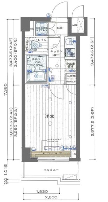 ルーブル蒲田南参番館の間取り