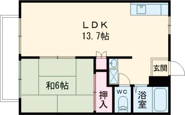 淡路市久留麻のアパートの間取り