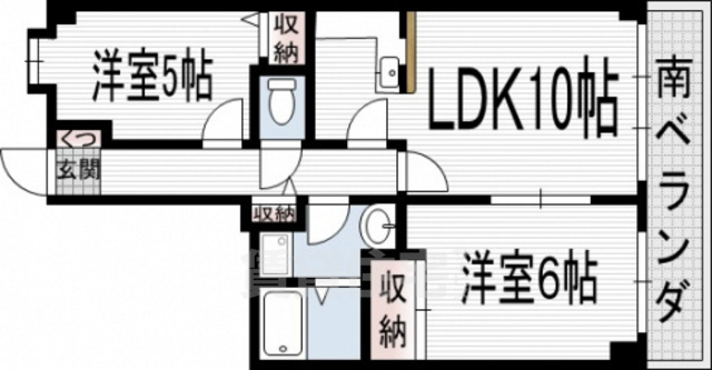 京都市南区久世東土川町のマンションの間取り