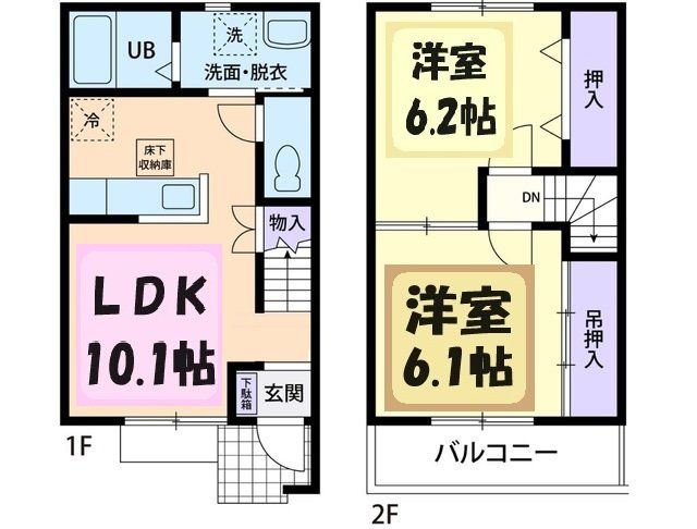 比企郡小川町大字青山のアパートの間取り