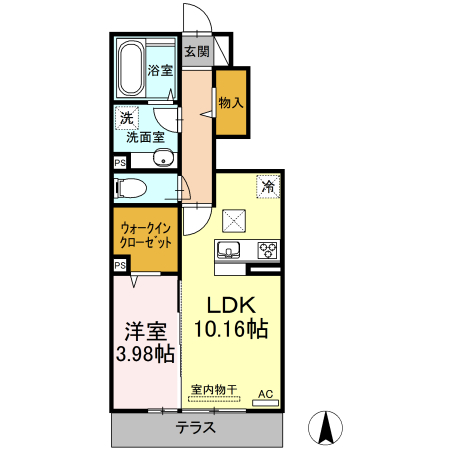 パープルシャイン蒲生の間取り