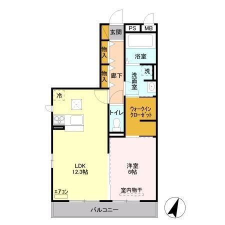 つくば市学園南のアパートの間取り