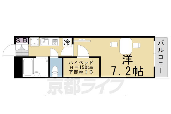 【京都市西京区樫原秤谷町のアパートの間取り】