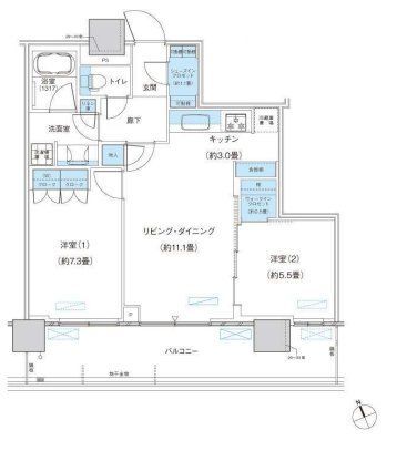 柏市若柴のマンションの間取り