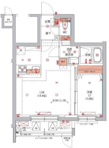 墨田区八広のマンションの間取り